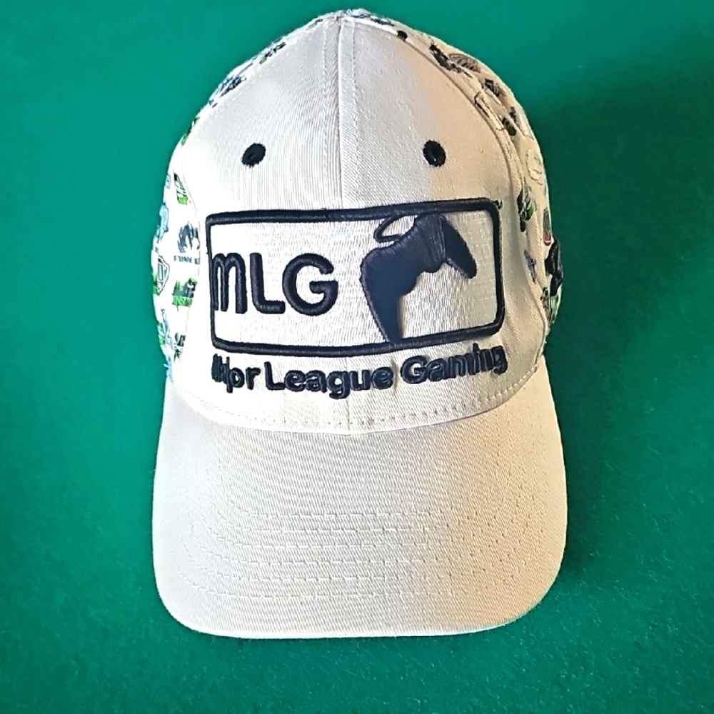 MLG Major League Gaming White Adult Baseball Cap Collectible Excellent Condition